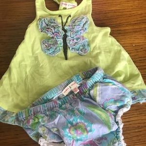 3-6 month Mimi & Magpie tank and bloomers